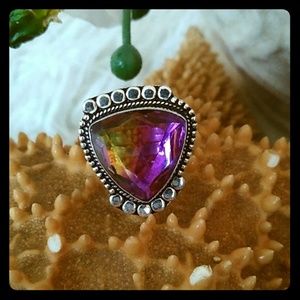 TRI-COLOR TOURMALINE RING